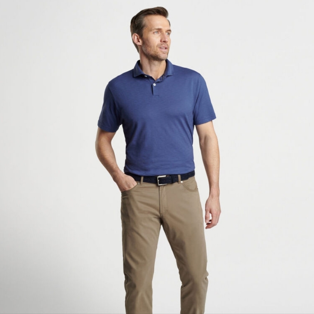 Peter Millar Journeyman Polo Shirt in Navy - Picture 2 of 14
